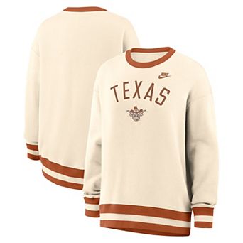 Women's Nike Natural Texas Longhorns Oversized Legacy Arch Phoenix Sweatshirt