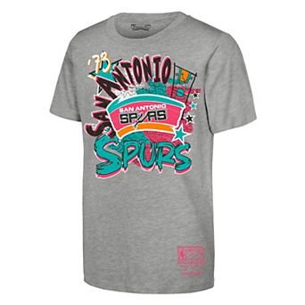 Preschool Mitchell & Ness Heather Gray San Antonio Spurs Play by Play T-Shirt