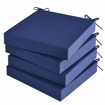 4 Pack Outdoor Chair Cushions Waterproof Fade Resistant Comfortable Patio Garden Seat Pads