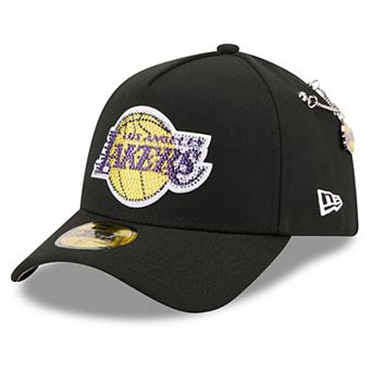 Men's New Era Black Los Angeles Lakers 2026 NBA Draft On-Stage Crystal A-Frame 59FORTY Fitted Hat