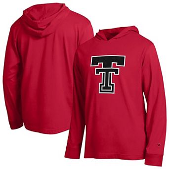 Men's Champion Red Texas Tech Red Raiders Tonal All-Star Long Sleeve Hooded T-Shirt