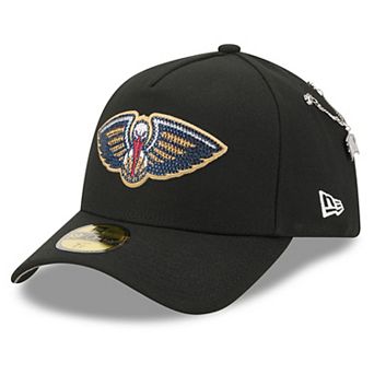 Men's New Era Black New Orleans Pelicans 2026 NBA Draft On-Stage Crystal A-Frame 59FORTY Fitted Hat