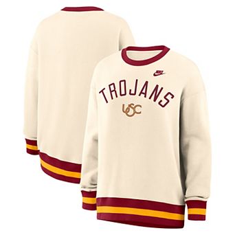 Women's Nike Natural USC Trojans Oversized Legacy Arch Phoenix Sweatshirt