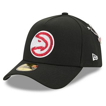 Men's New Era Black Atlanta Hawks 2026 NBA Draft On-Stage Crystal A-Frame 59FORTY Fitted Hat