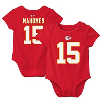 Infant Nike Patrick Mahomes Red Kansas City Chiefs Name & Number Bodysuit