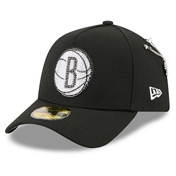 Men's New Era Black Brooklyn Nets 2026 NBA Draft On-Stage Crystal A-Frame 59FORTY Fitted Hat