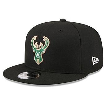 Men's New Era Black Milwaukee Bucks 2026 NBA Draft Crystal 9FIFTY Snapback Hat