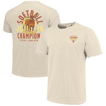 Unisex Cream Texas Longhorns 2026 NCAA Softball Women's College World Series Mascot Overlay T-Shirt