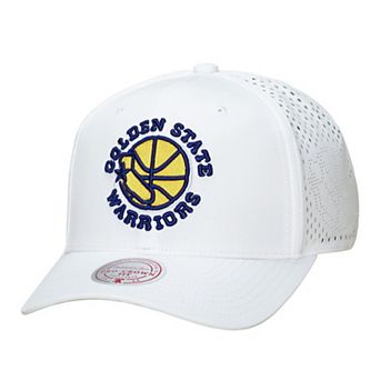 Men's Mitchell & Ness White Golden State Warriors Perfect Lightweight Pro Crown Adjustable Hat