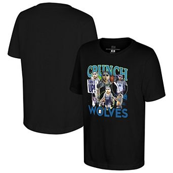 Youth Stadium Essentials Black Minnesota Timberwolves Mascot Crossroads T-Shirt