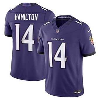 Men's Nike Kyle Hamilton Purple Baltimore Ravens Team Vapor F.U.S.E. Stitched Limited Jersey