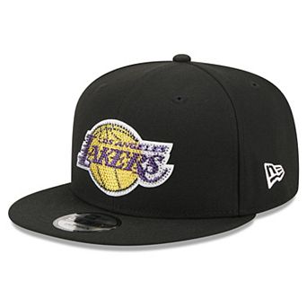 Men's New Era Black Los Angeles Lakers 2026 NBA Draft Crystal 9FIFTY Snapback Hat