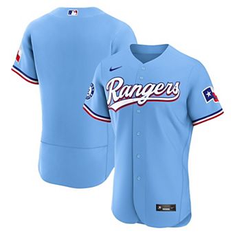 Men's Nike Light Blue Texas Rangers Alternate Authentic Jersey