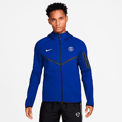 Men's Nike Royal Paris Saint-Germain Tech Fleece Windrunner Raglan Full-Zip Hoodie