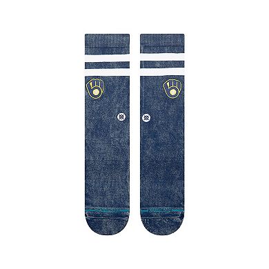 Unisex Stance Navy Milwaukee Brewers Rotation Crew Socks