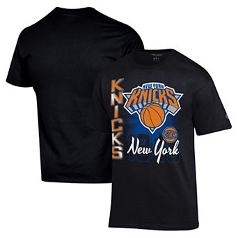 Men's Champion Black New York Knicks Vertical Jersey T-Shirt