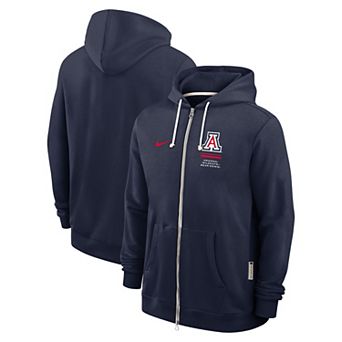 Men's Nike Navy Arizona Wildcats 2026 Sideline Standard Issue Dri-FIT Full-Zip Hoodie