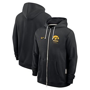 Men's Nike Black Iowa Hawkeyes 2026 Sideline Standard Issue Dri-FIT Full-Zip Hoodie