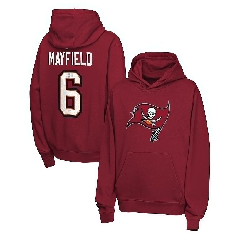 Nike Baker Mayfield Red Tampa Bay Buccaneers Name & Number Club Fleece Hoodie, Boy's
