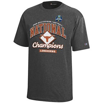 Youth Champion Dark Heather Gray Texas Longhorns 2026 NCAA Softball Women's College World Series Champions Locker Room T-Shirt