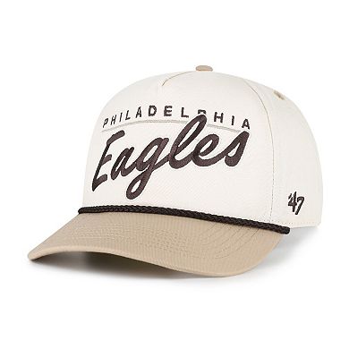 Men's '47 Natural/Tan Philadelphia Eagles Neutral Terrain Hitch Rope Adjustable Hat