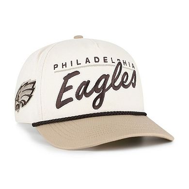 Men's '47 Natural/Tan Philadelphia Eagles Neutral Terrain Hitch Rope Adjustable Hat
