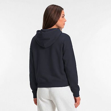 Women's Champion Navy Seattle Kraken Arched Pill Box Hoodie