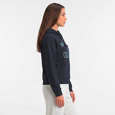 Women's Champion Navy Seattle Kraken Arched Pill Box Hoodie