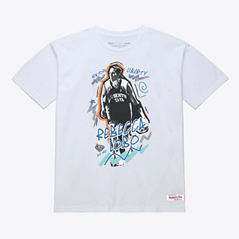 Unisex Mitchell & Ness Rebecca Lobo White New York Liberty Court Origins Chalked Up T-Shirt Women's