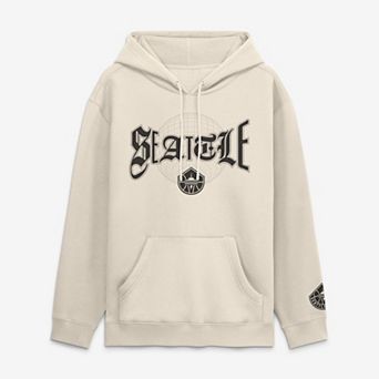 Men's Fanatics Cream Seattle Storm Legacy Fleece Pullover Hoodie