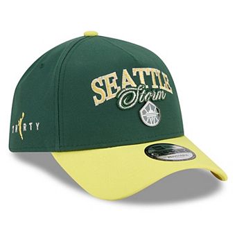 Unisex New Era Green/Yellow Seattle Storm WNBA Tip-Off 2026 Metal Badge A-Frame 9FORTY Adjustable Hat