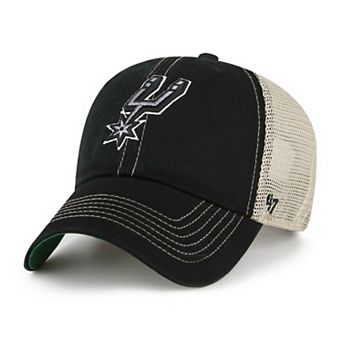 Men's '47 Black San Antonio Spurs Trawler Clean Up Trucker Adjustable Hat