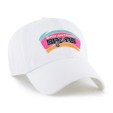 Men's '47 White San Antonio Spurs Hardwood Classics Clean Up Adjustable Hat