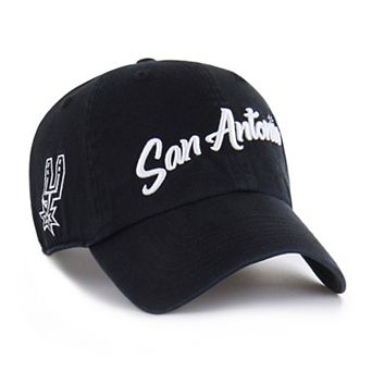 Men's '47 Black San Antonio Spurs Sure Shot Clean Up Adjustable Hat