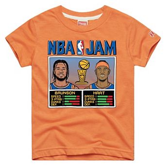 Youth Homage Jalen Brunson & Josh Hart Orange New York Knicks NBA Jam Tri-Blend T-Shirt