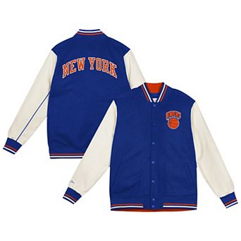 Toddler Mitchell & Ness Blue New York Knicks Varsity Heavyweight Full-Snap Jacket