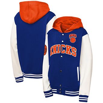 Toddler Mitchell & Ness Blue New York Knicks Courtside Fleece Full-Snap Jacket
