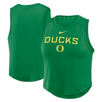 Women's Nike Green Oregon Ducks One Dri-FIT Cropped Tank Top