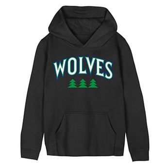Preschool Outerstuff Black Minnesota Timberwolves Wordmark Hoodie