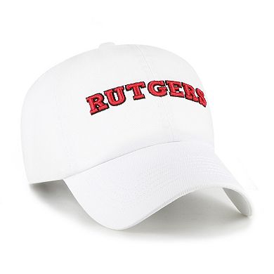 Men's '47 White Rutgers Scarlet Knights Clean Up Adjustable Hat