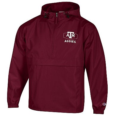 Men's Champion Maroon Texas A&M Aggies Delay Packable Half-Zip Jacket