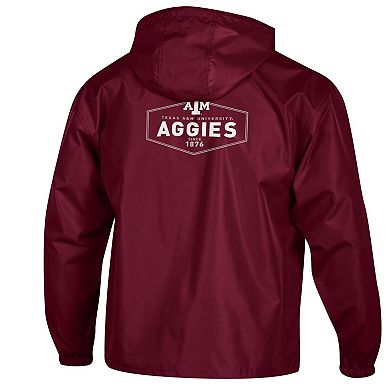 Men's Champion Maroon Texas A&M Aggies Delay Packable Half-Zip Jacket