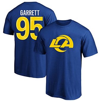 Men's Fanatics Myles Garrett Royal Los Angeles Rams Big & Tall Name & Number T-Shirt