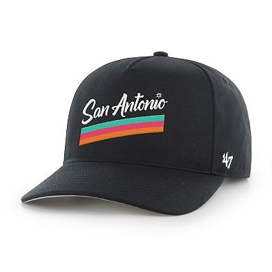 Men's '47 Black San Antonio Spurs Graphic Hitch Adjustable Hat