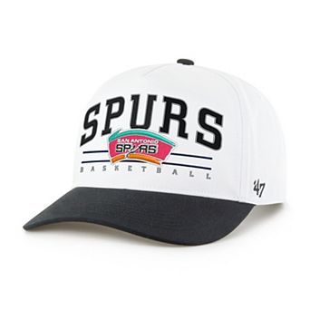 Men's '47 White/Black San Antonio Spurs Roscoe Two-Tone Hitch Adjustable Hat
