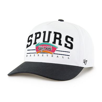 Men's '47 White/Black San Antonio Spurs Roscoe Two-Tone Hitch Adjustable Hat