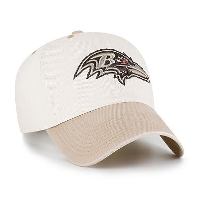 Men's '47 Natural/Tan Baltimore Ravens Neutral Terrain Clean Up Adjustable Hat