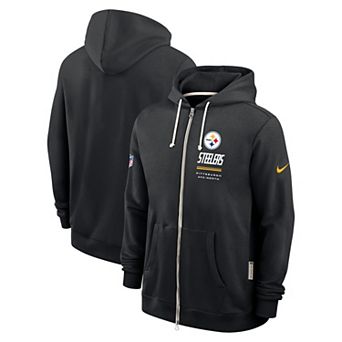 Men's Nike Black Pittsburgh Steelers Sideline Standard Issue Dri-FIT Full-Zip Hoodie