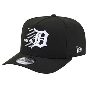 Men's New Era Black Detroit Tigers Motion A-Frame 9FIFTY Snapback Hat