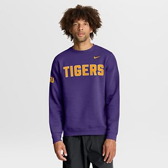 Men's Nike Purple LSU Tigers 2026 Sideline Club Sweatshirt